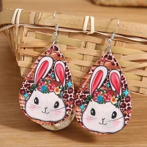 Easter Floral Bunny Earrings